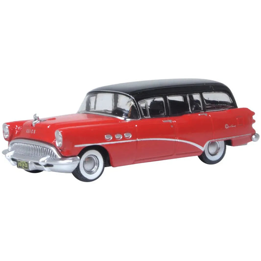 1/87 1954 Buick Century Estate Wagon - Matador Red/Carlsbad Black