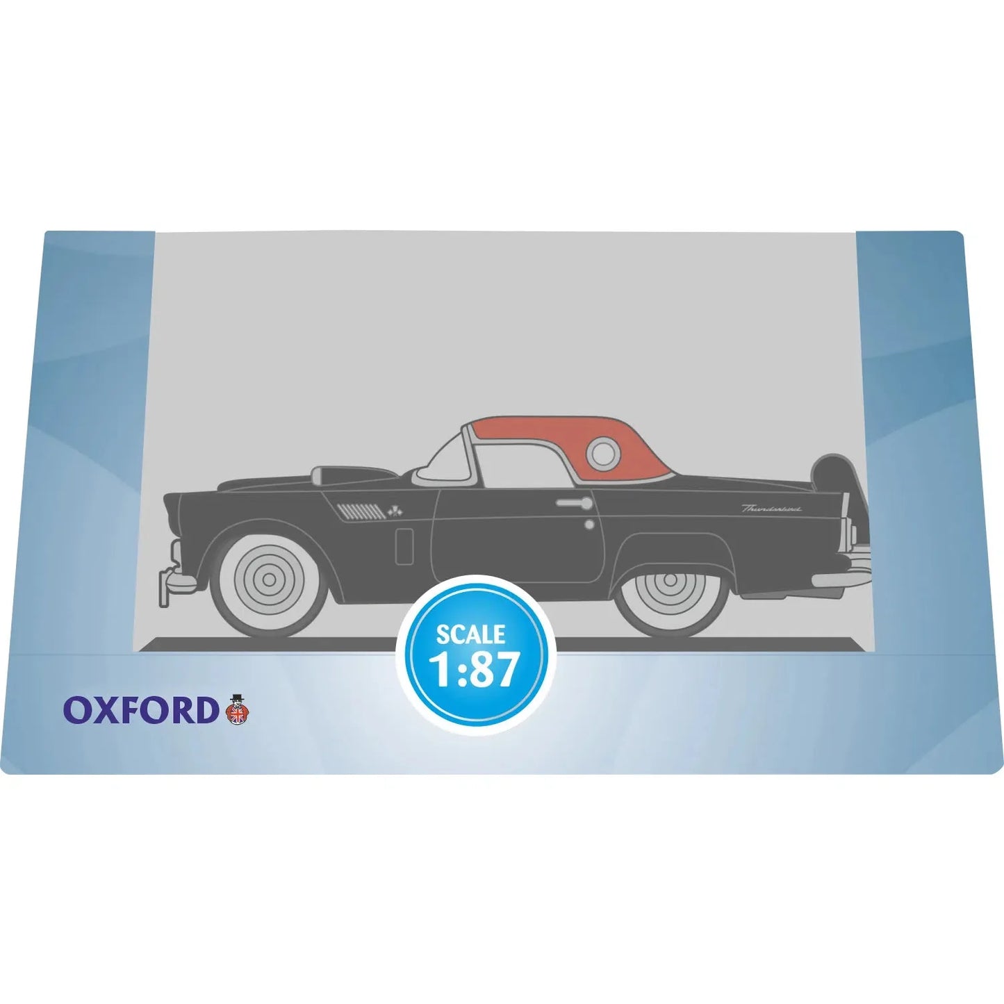 1/87 Ford Thunderbird Raven Black/Fiesta Red 1956