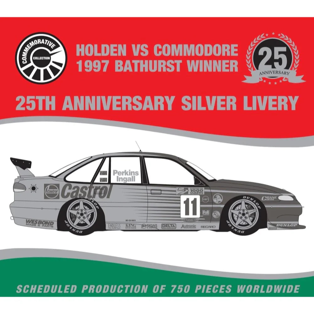 1/18 Holden vs Commodore 1997 Bathurst Winner 25th Anniversary Silver Livery